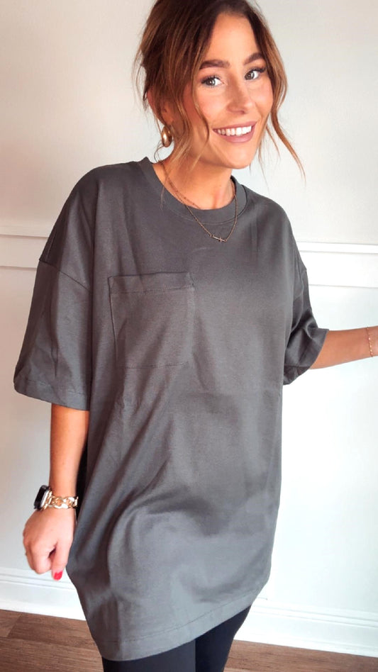 Charcoal Pocket T